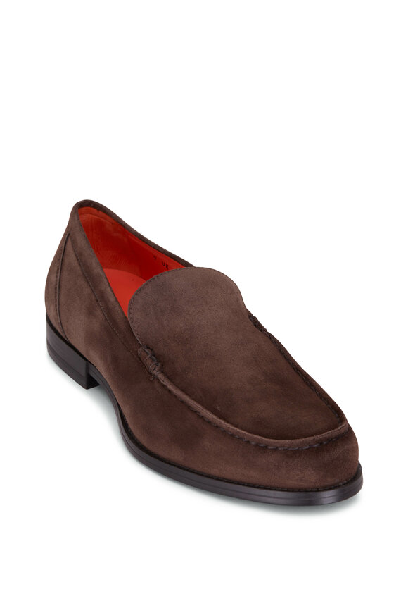 Santoni - Faith Brown Suede Loafer