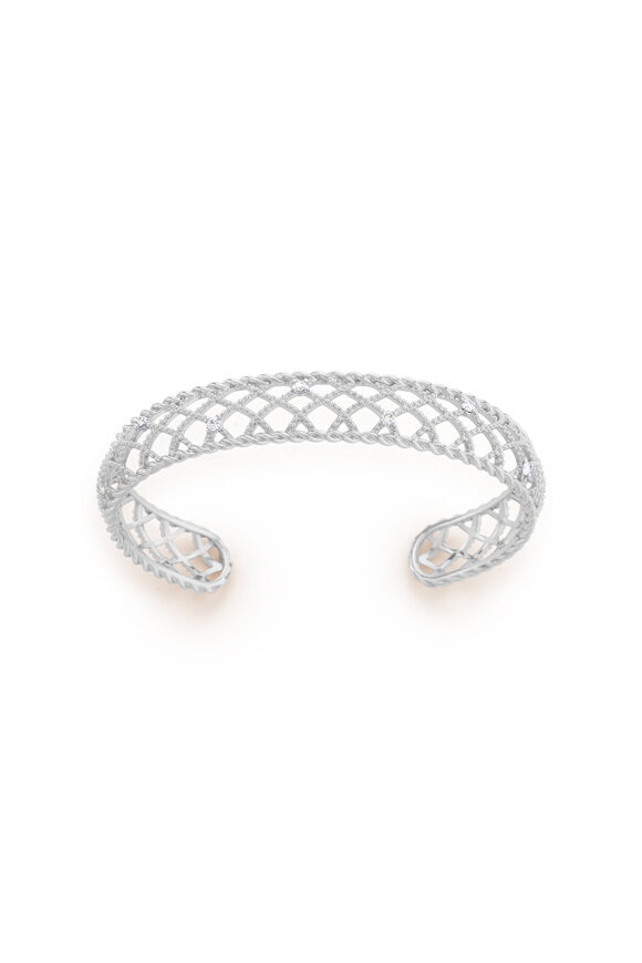 Mellerio 18k White Gold Diamond & Pearl Bracelet