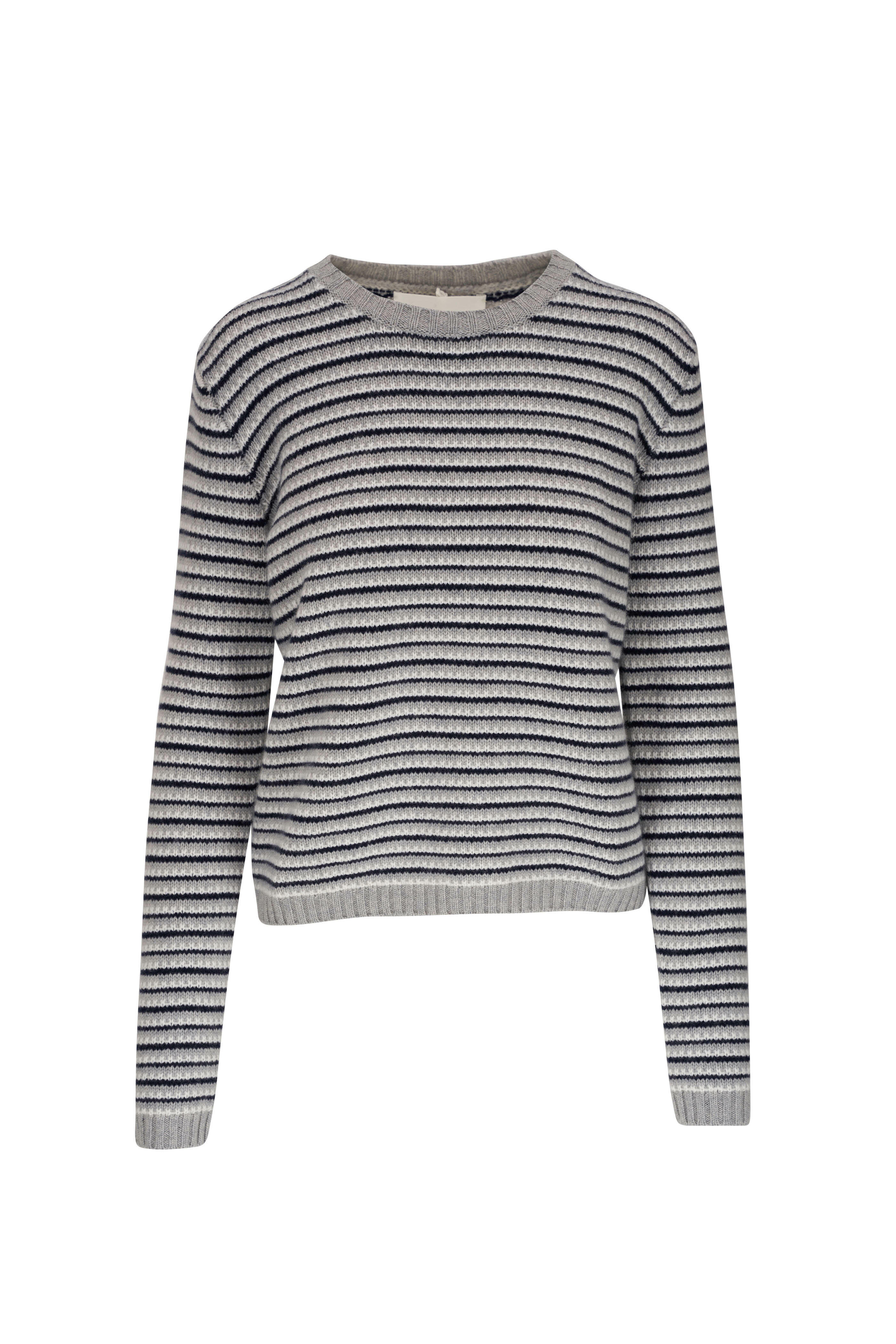 Lisa Yang - Mable Dove Stripe Cashmere Crewneck Sweater