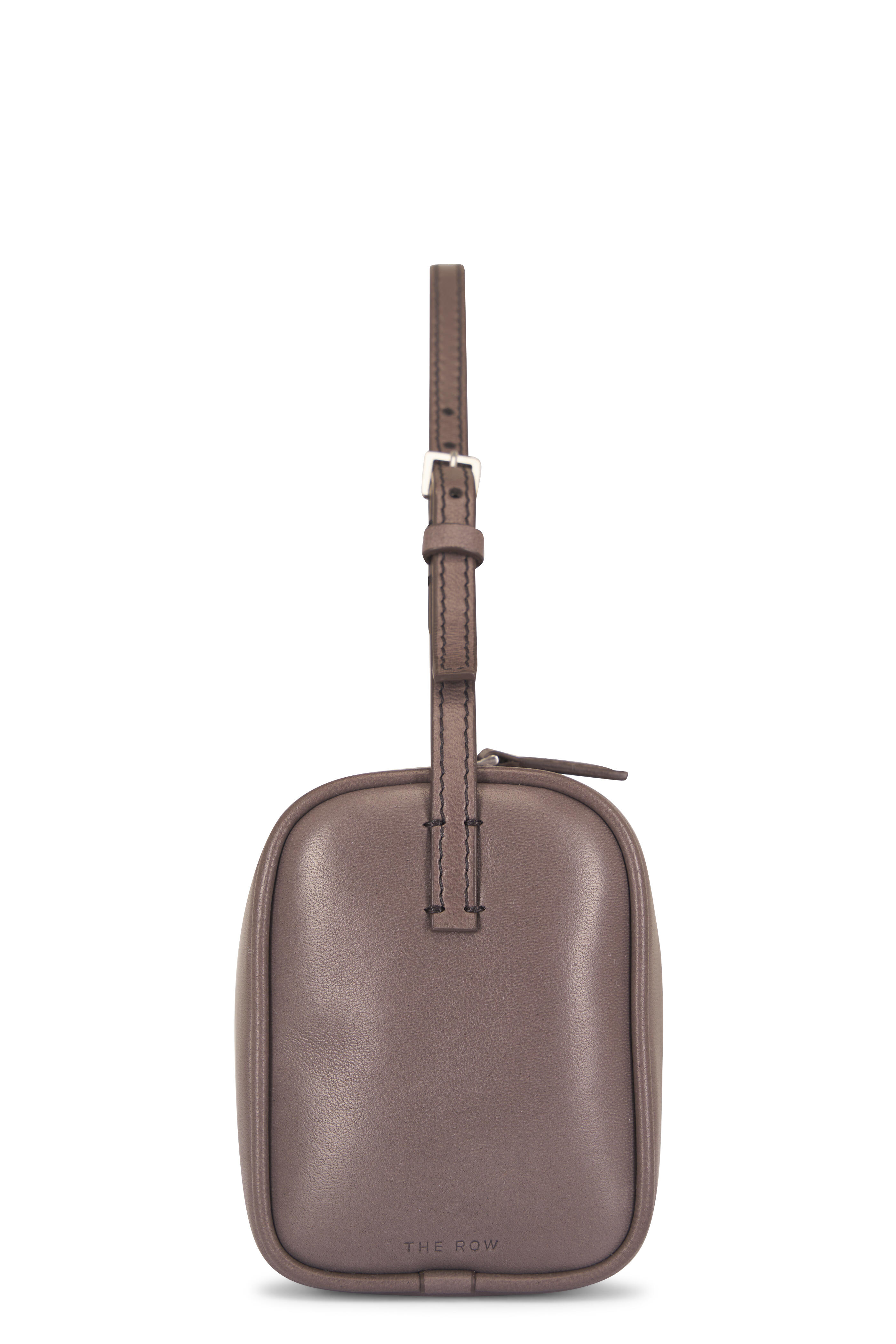 The Row - 90's Gray Leather Shoulder Bag - view 3