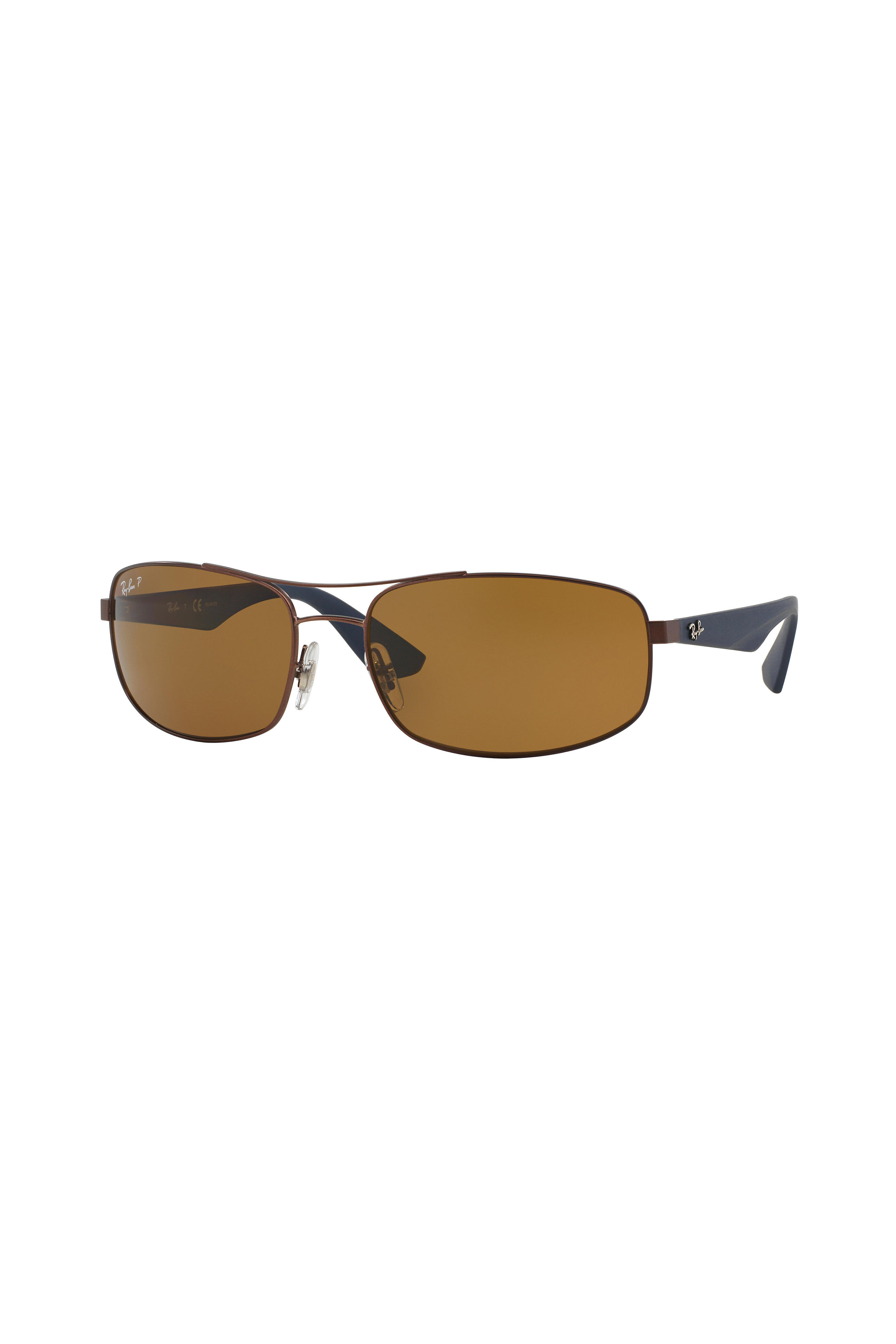 Ray Ban - Active Matte Dark Brown Polarized Metal Sunglasses