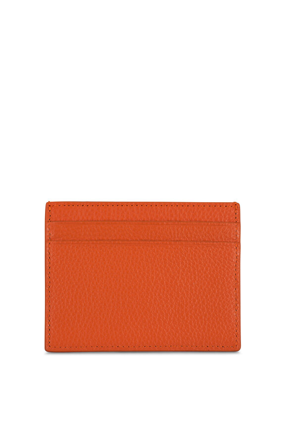 Want Les Essentiels Branson Orange Pebbled Leather Card Case - view 2