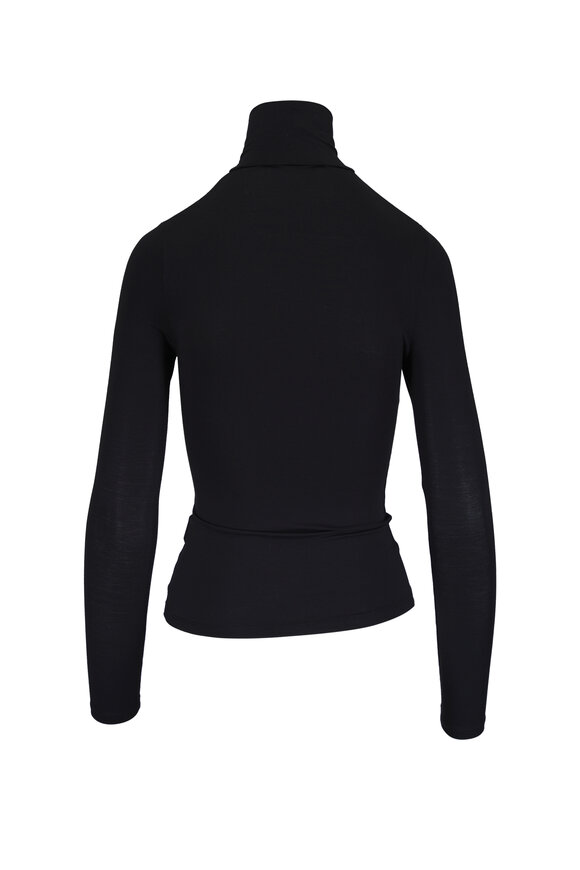 Nili Lotan Keria Black Turtleneck T-Shirt - view 2