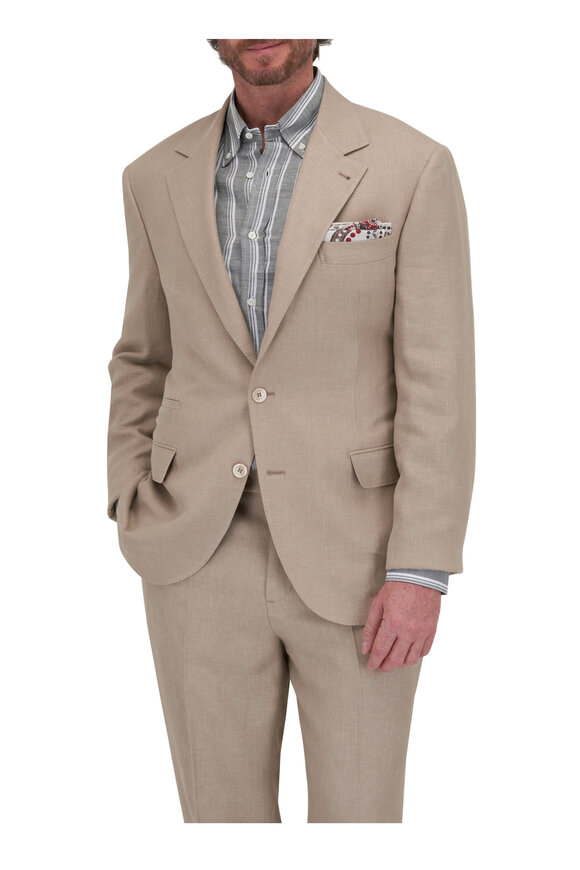 Brunello Cucinelli - Tan Linen Blend Suit