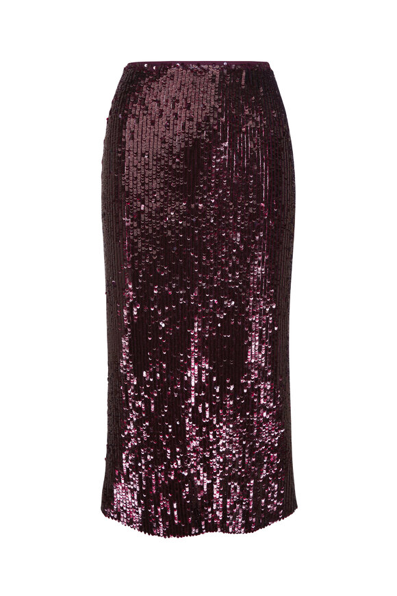 Simkhai Nikki Fig Embellished Midi Skirt - view 1
