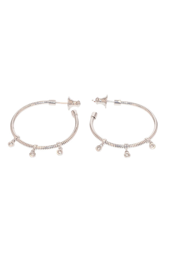 Pesavento DNA Spring Mini Diamond Hoop Earrings - view 3