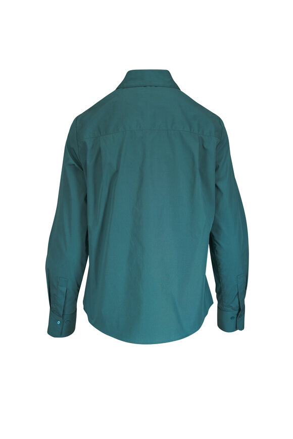 TWP Cowboy Updated Sea Green Cotton Blouse - view 2