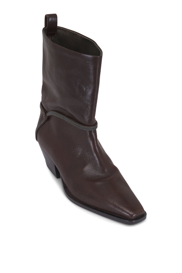 Jimmy Choo - Alizze Oak Suede Short Boot, 65mm | Mitchell Stores