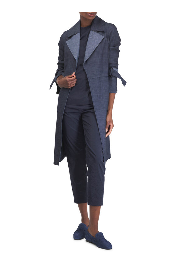 Ron White Maddie Blue Jean Woven Suede Loafer - view 2
