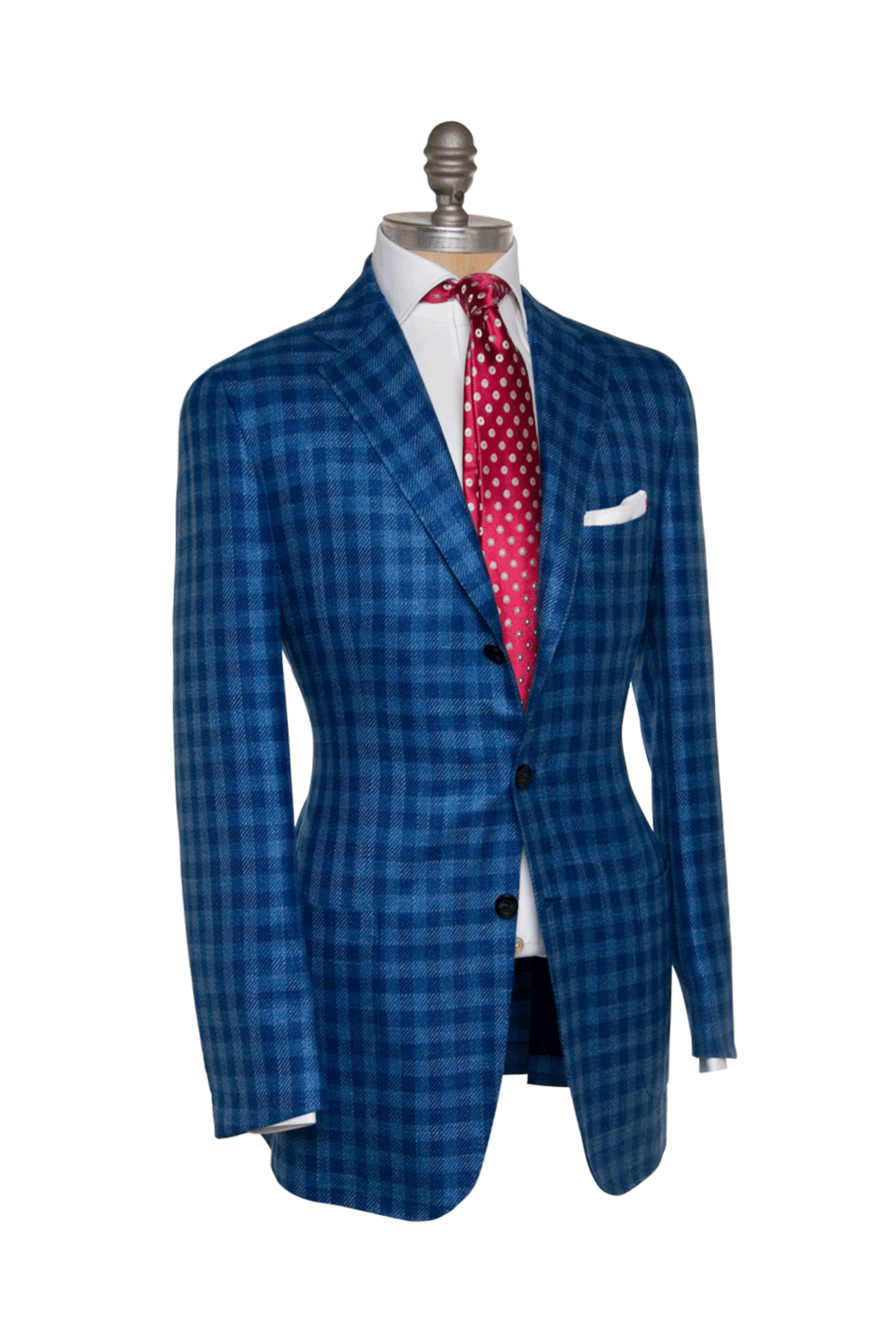 Kiton - Blue Tonal Check Sportcoat
