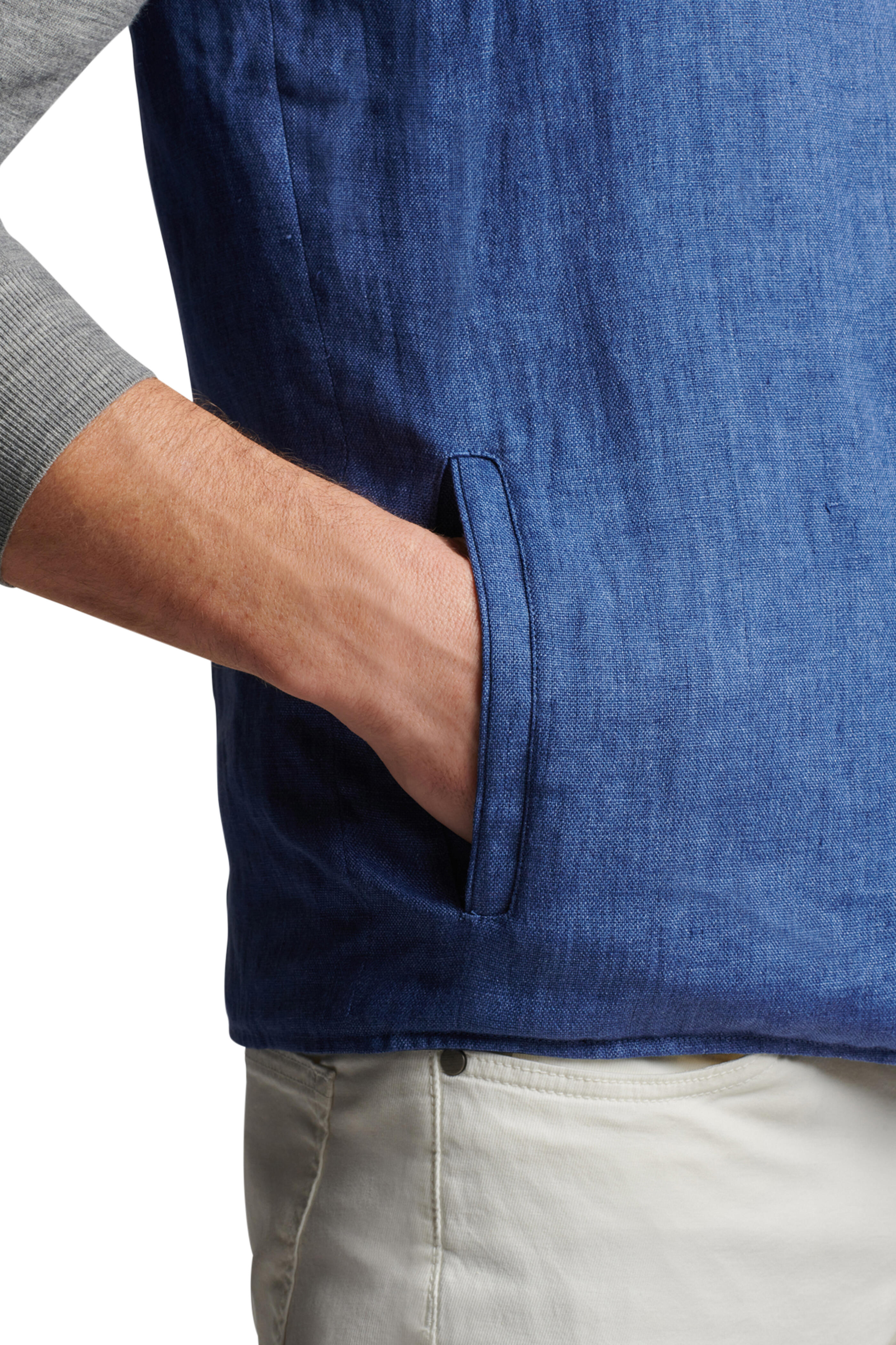 Peter Millar - Journeyman Blue & Navy Linen Reversible Vest