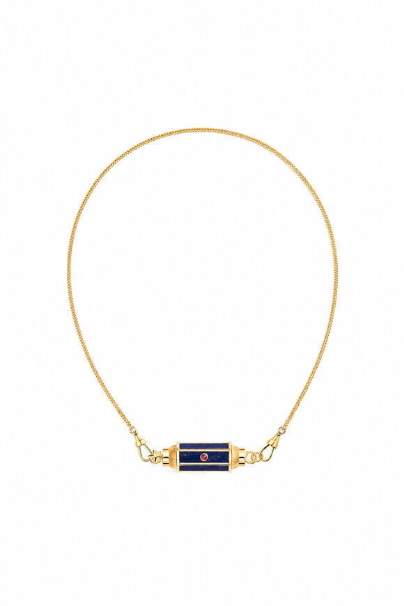 Marie Lichtenberg Lapis Baby Locket Necklace - view 1