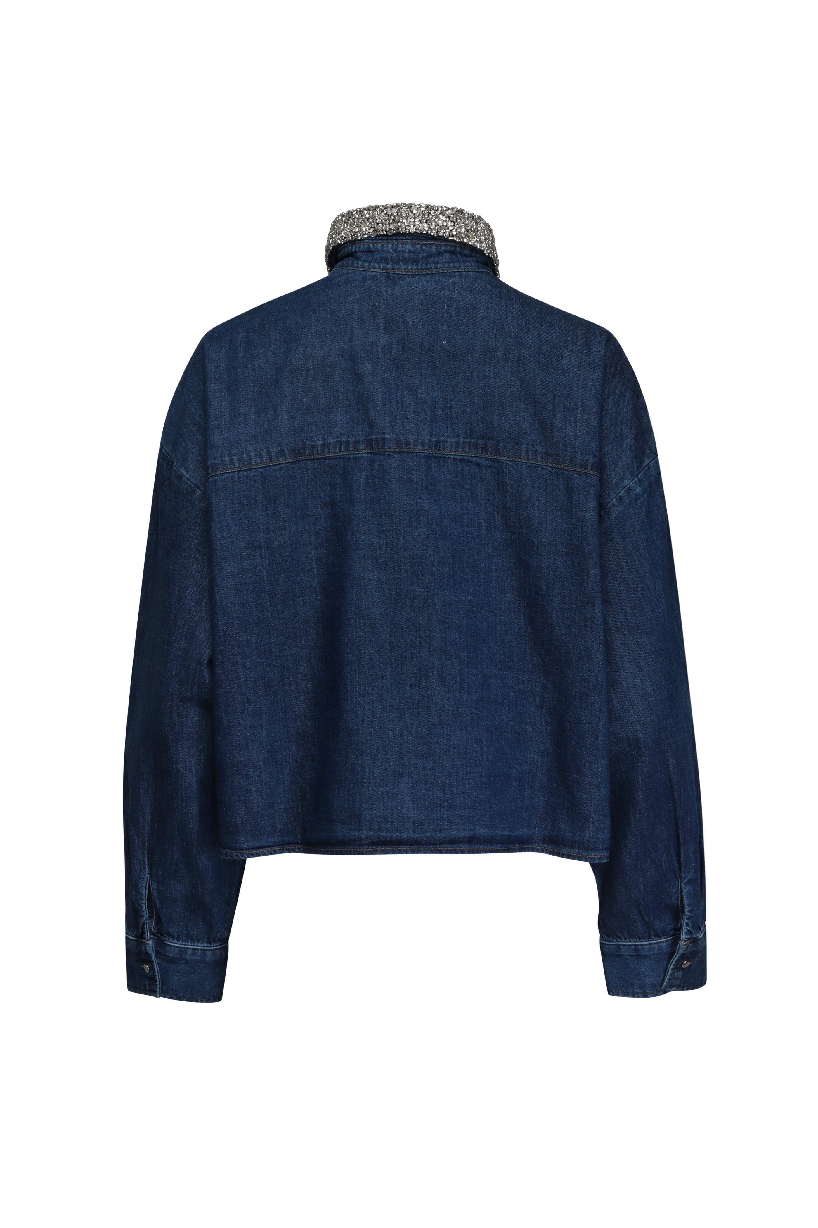 TWP - My Ex Light Indigo Denim Crystal Collar Shirt