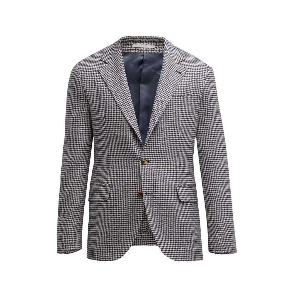 ジャケット BRUNELLO CUCINELLI Monile houndstooth blazer Brunello Cucinelli NWT Purple Black Brown Houndstooth Blazer