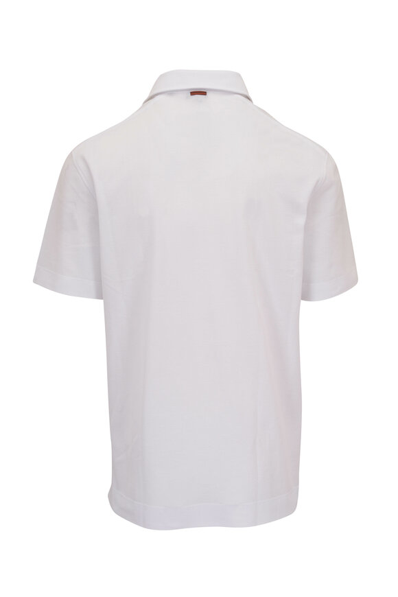 Zegna - White Cotton Polo 