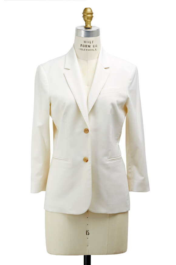 The Row - Schoolboy White Wool Jacket