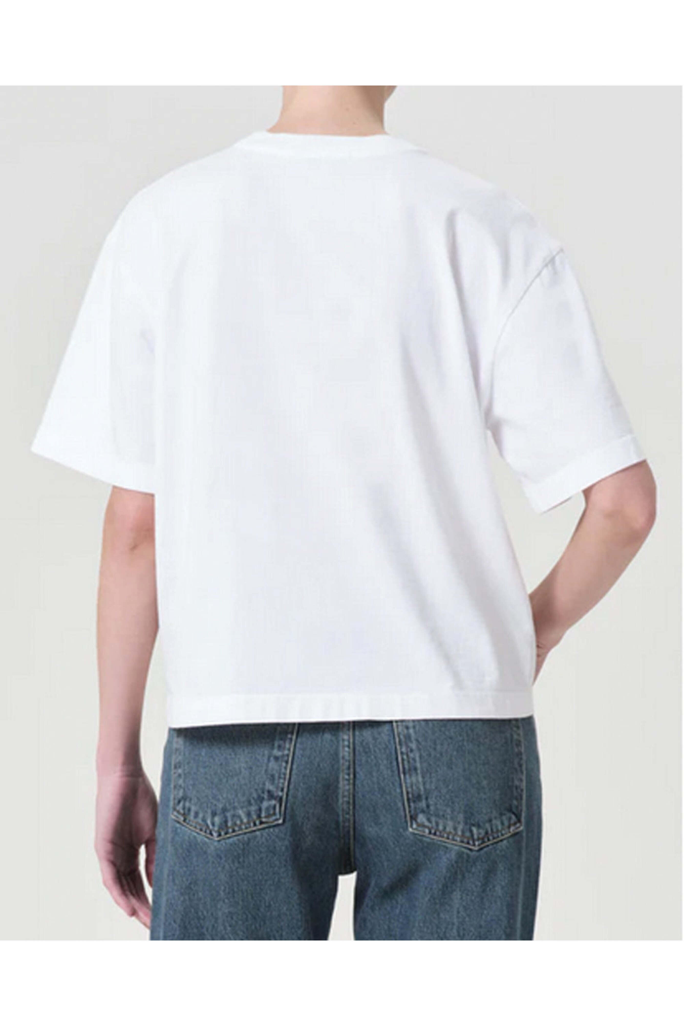 Agolde - White Sulma Drop Shoulder Tee