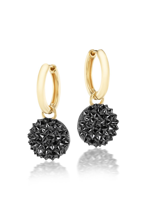 Nam Cho 18k Yellow Gold Diamond Detachable Hoop Earrings - view 1