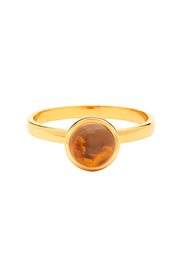 Syna - 18K Yellow Gold Citrine Stackable Ring