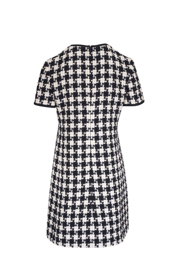 Valentino - Houndstooth Check Tweed Mini Dress