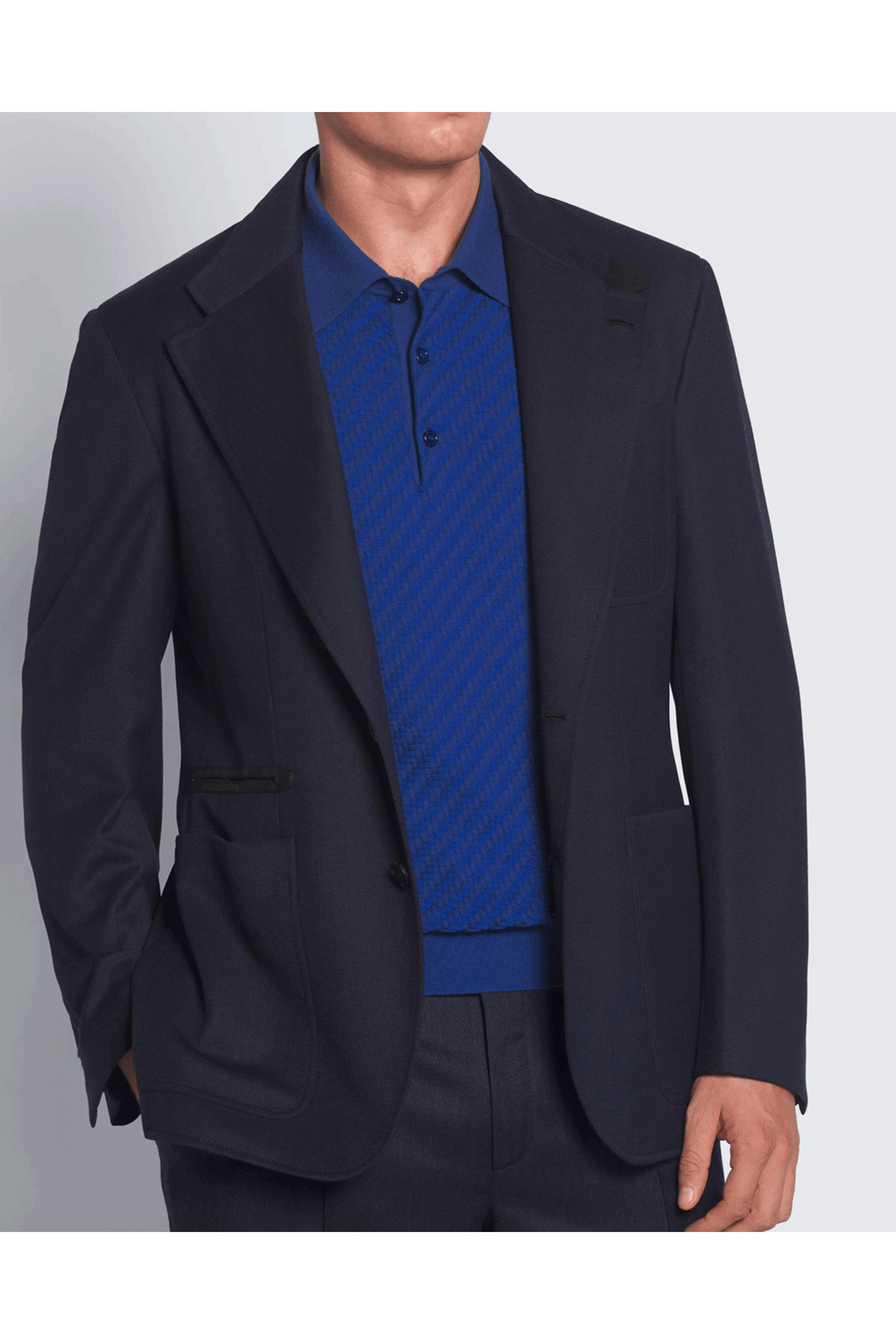 Brioni - Navy Calvary Twill Sportcoat