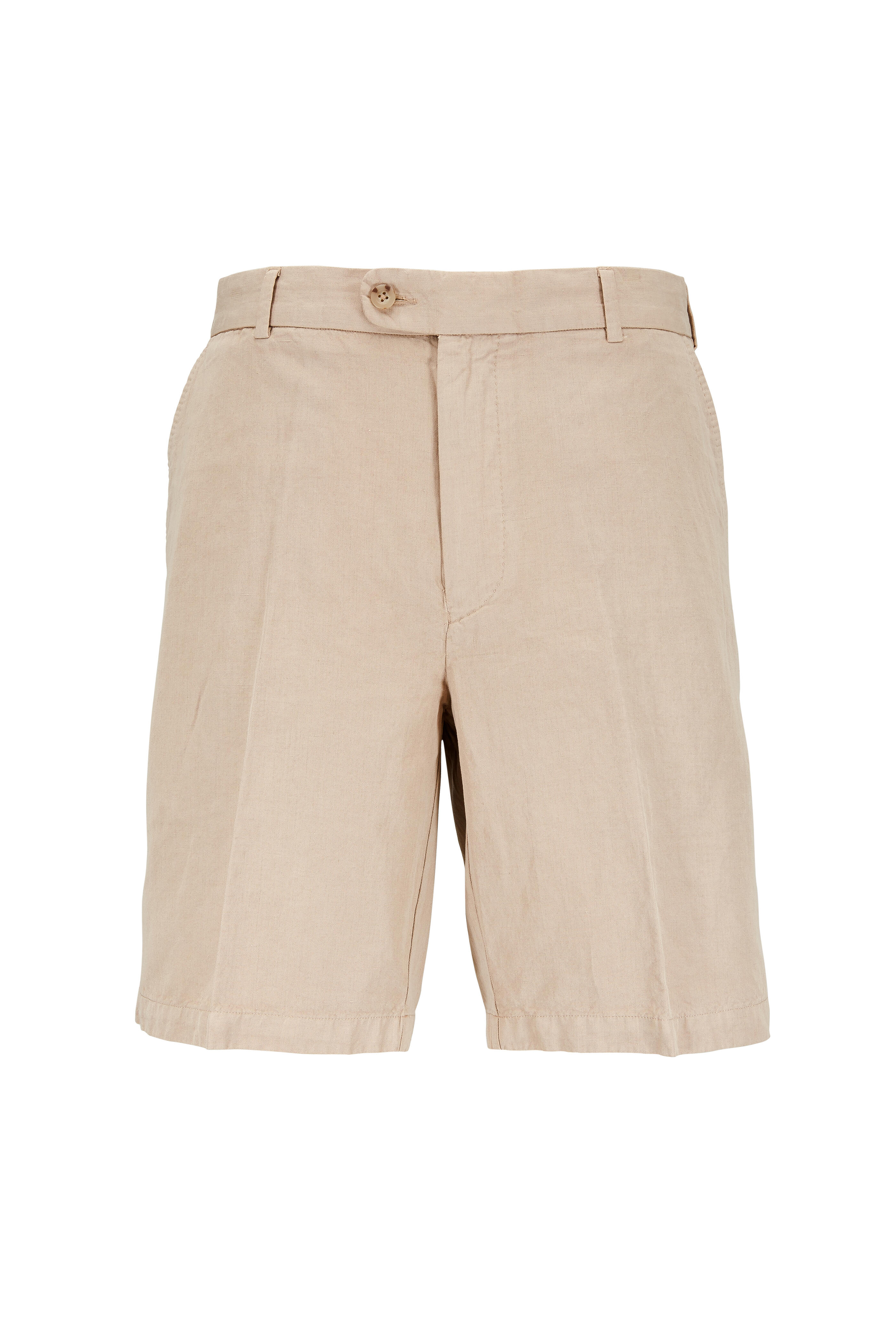 Peter Millar - Seaside Khaki Linen Blend Shorts