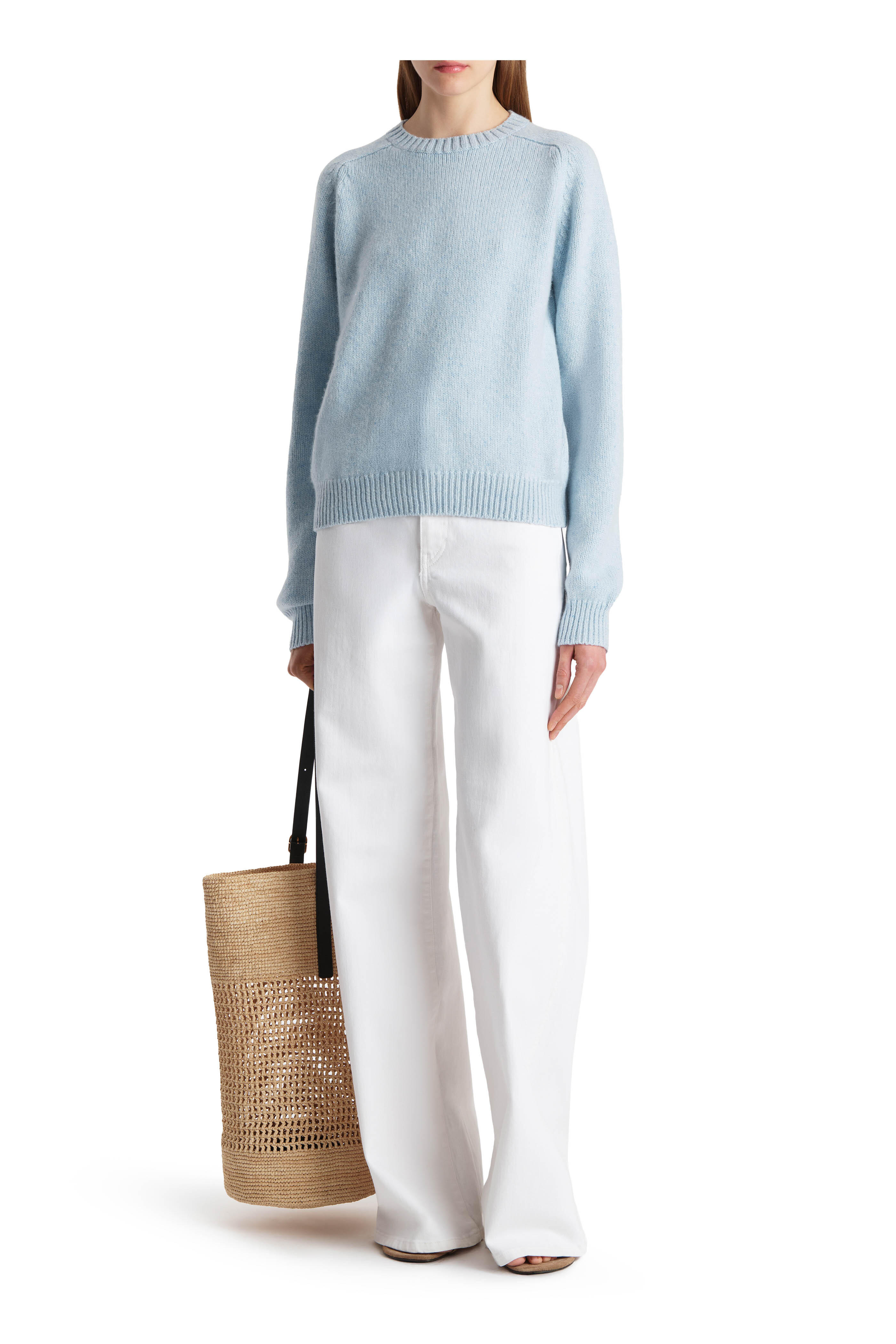 Khaite - Nera Atmosphere Crewneck Cashmere Sweater