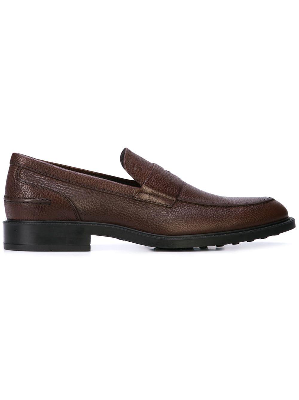 Tod's - New Boston Grained Leather Penny Loafer