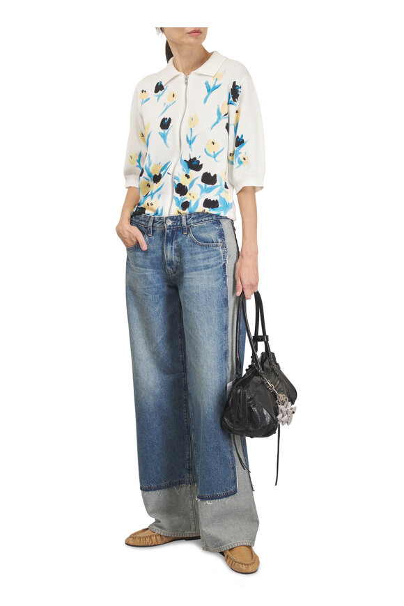 Marni Vanilla Floral Print Zip Up Cardigan - view 2