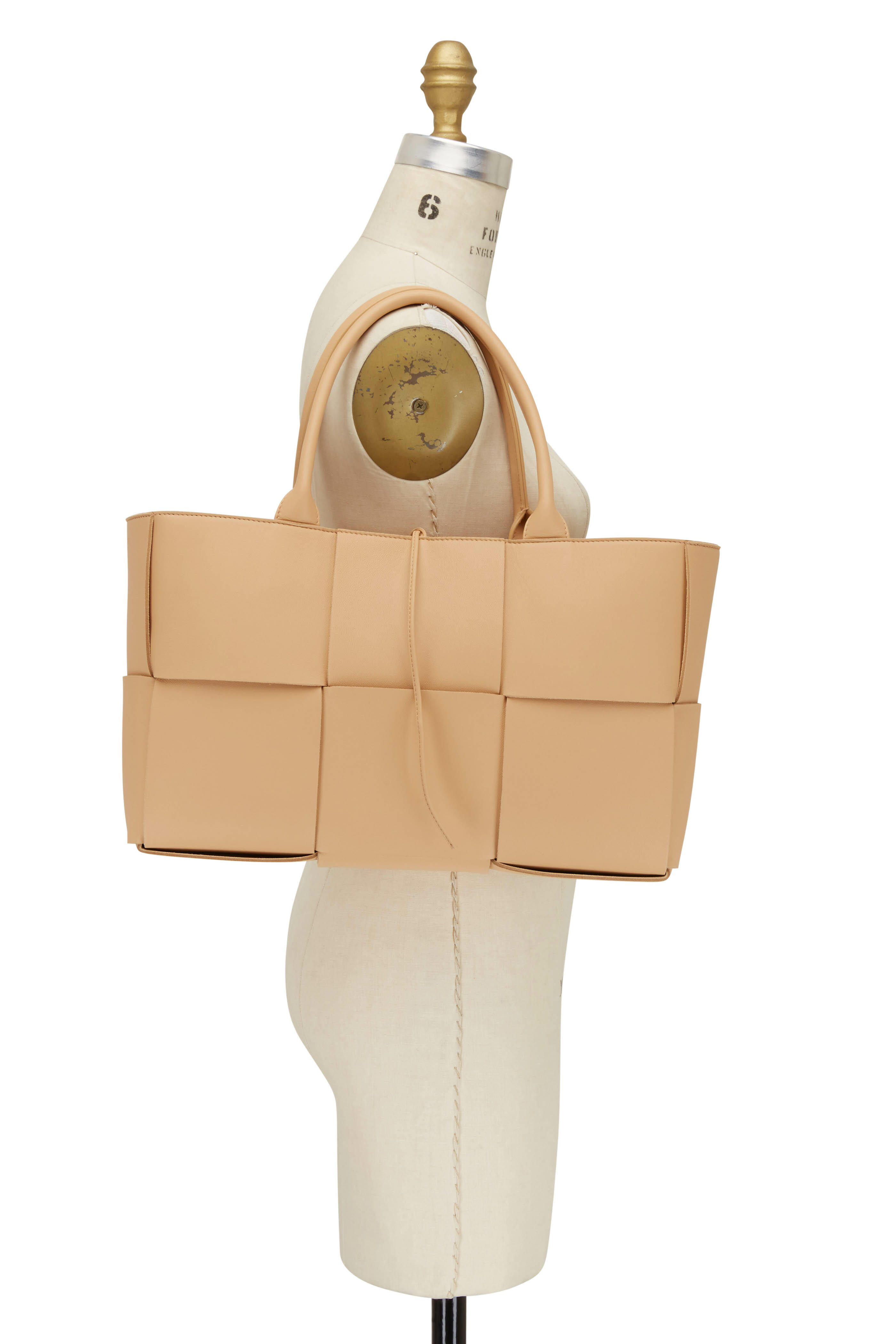 Bottega Veneta - Acro Almond Wide Woven Leather Tote