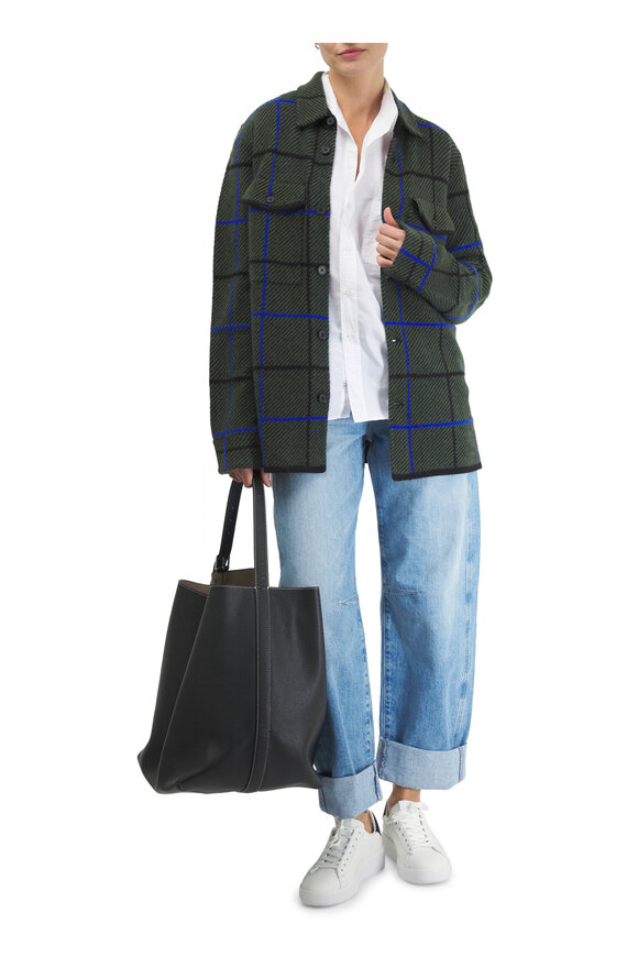 Guest in Residence - Green Plaid Cashmere Work Over Shirt