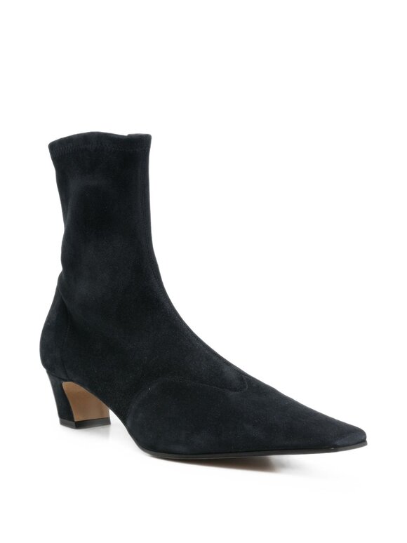 Khaite Nevada Midnight Stretch Suede Boot, 40mm - view 6