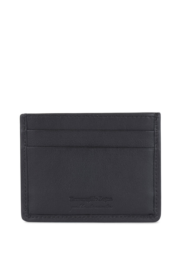 Zegna - Dark Brown Pella Tessuta Card Case