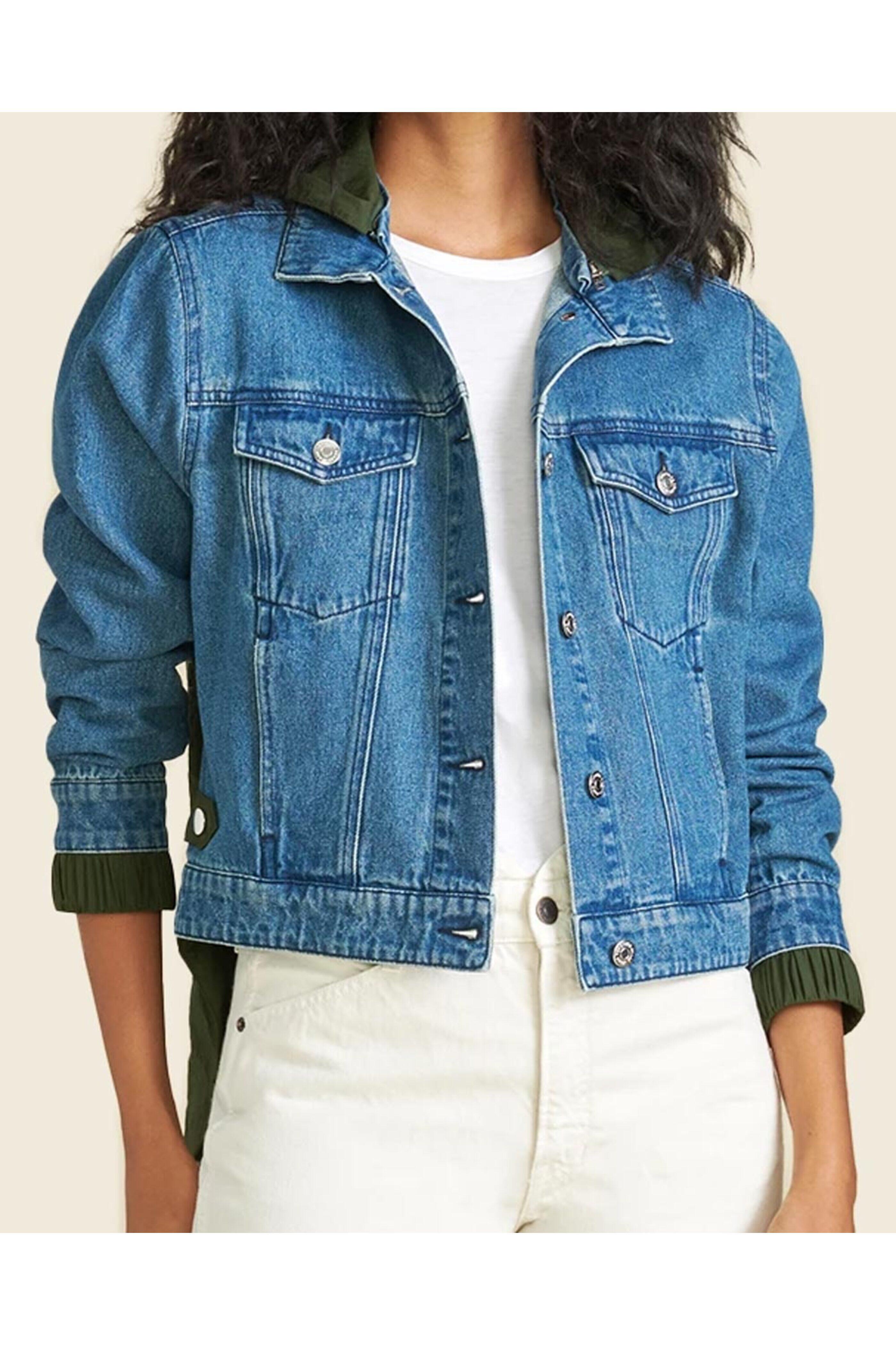 Veronica Beard - Waterfall Shani Hooded Denim Jacket