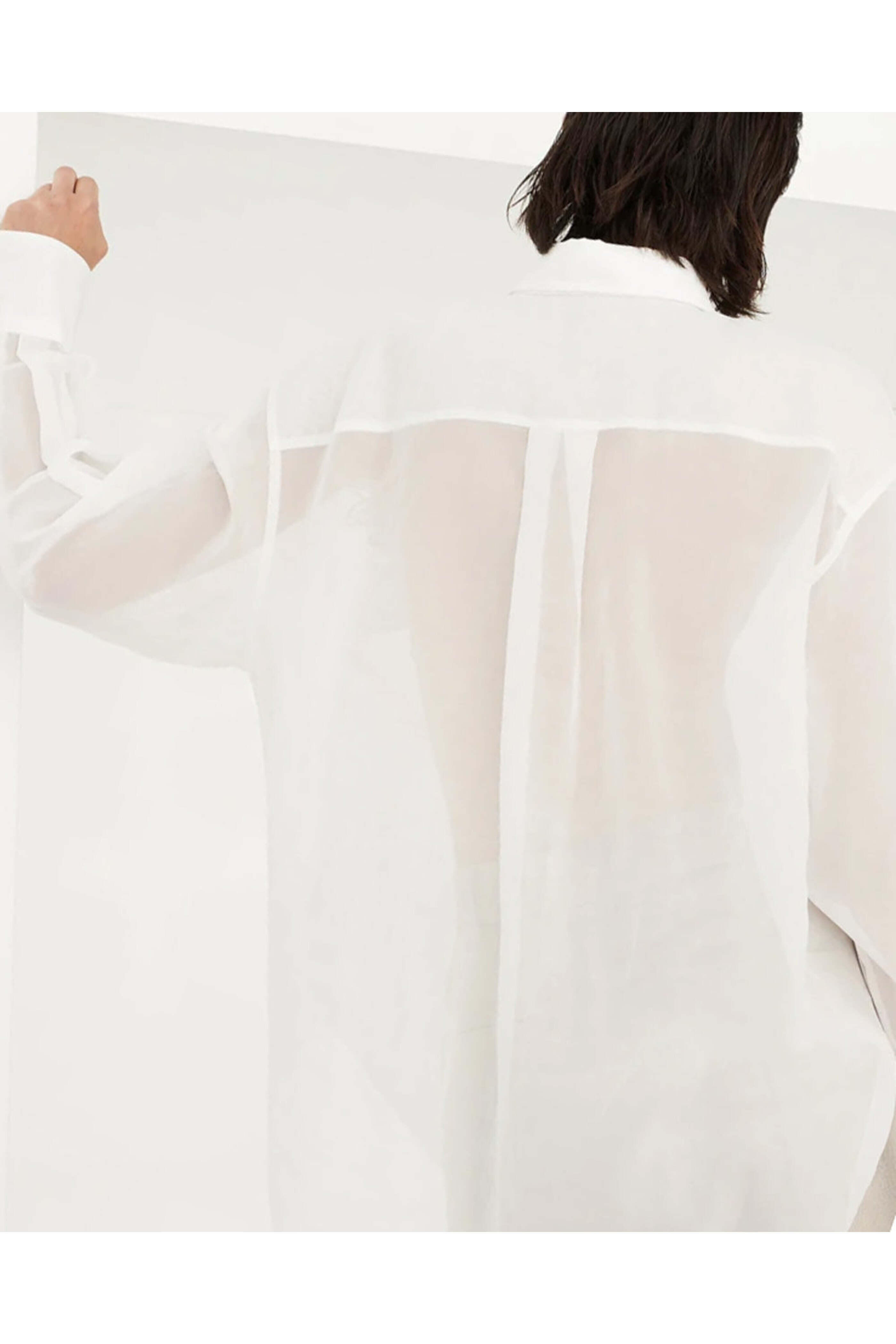 Brunello Cucinelli - White Embroidered Raffia Magnolia Silk Blouse