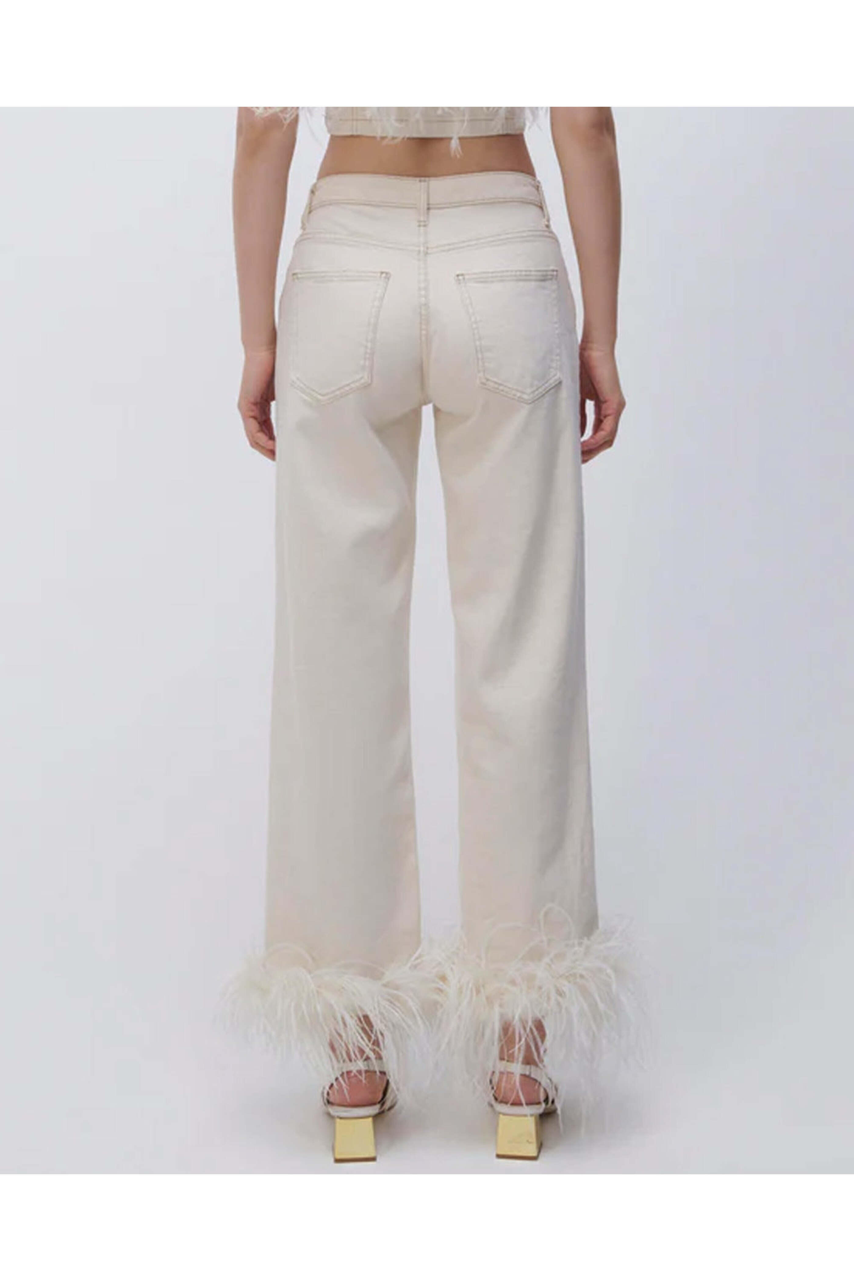 Simkhai - Jude High Rise Wide Crop Jean in Winter White