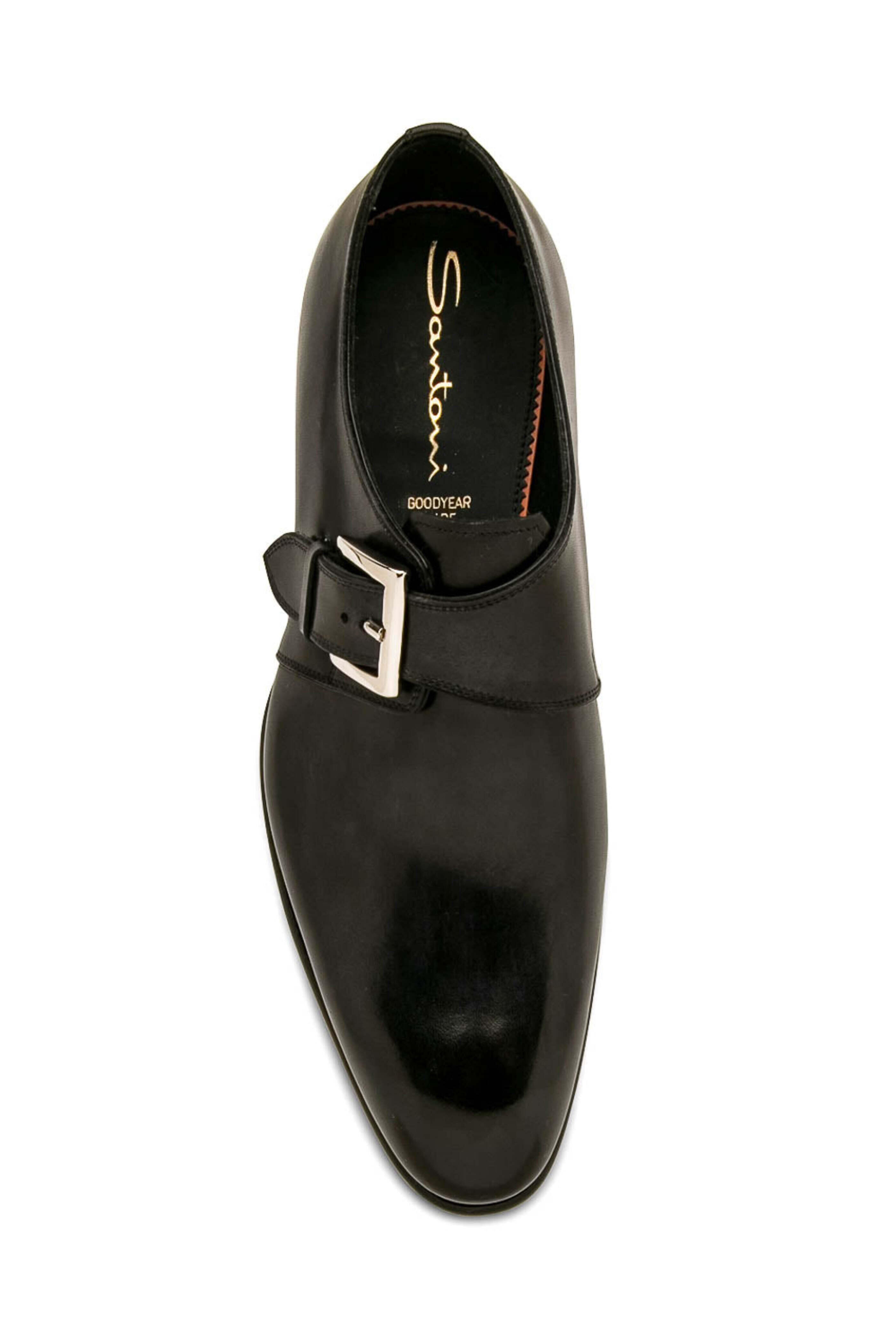 Santoni - Dark Navy Liberty Single Monk Strap Loafer