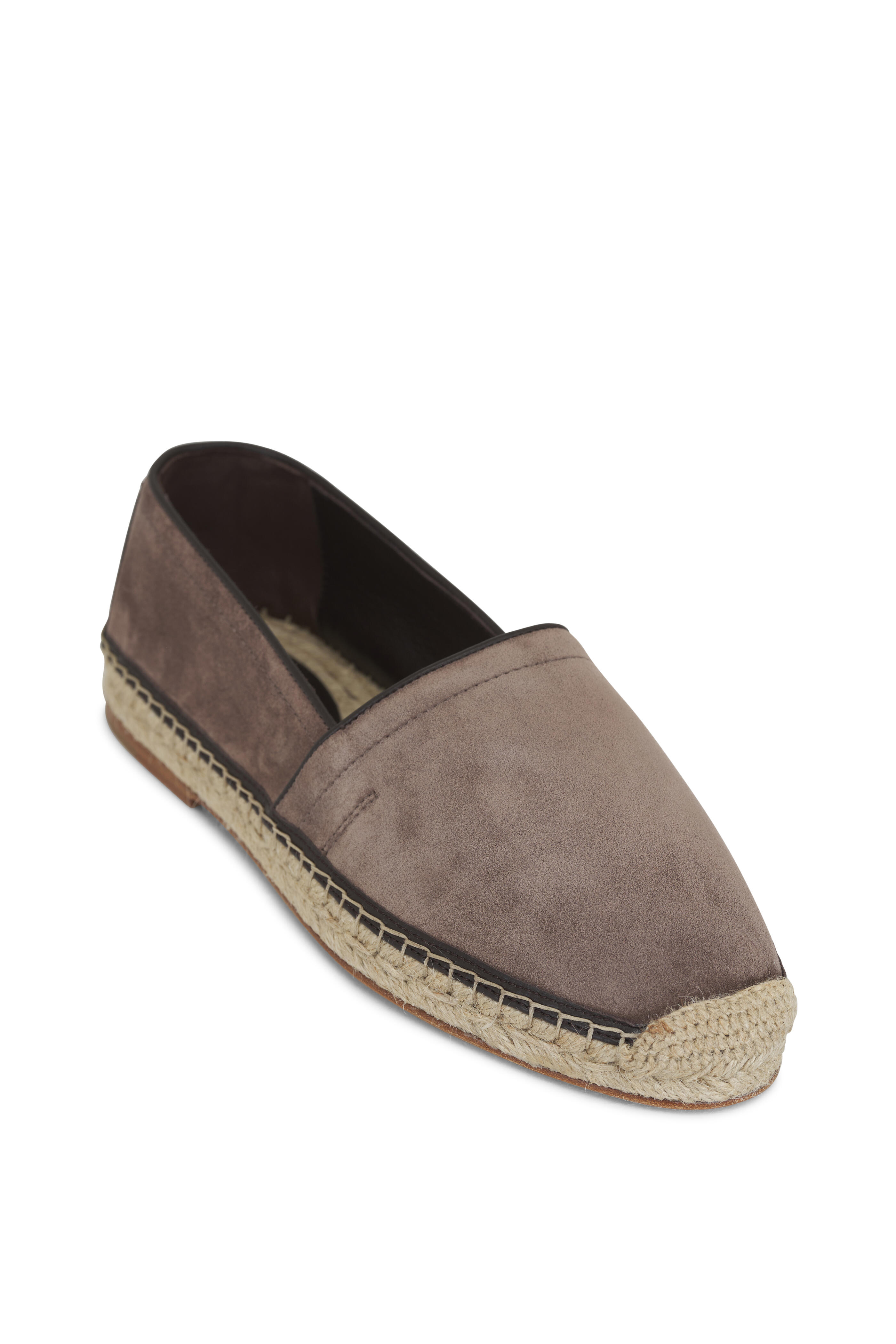 Brunello Cucinelli - Bisonte Gray Suede Espadrille Loafer