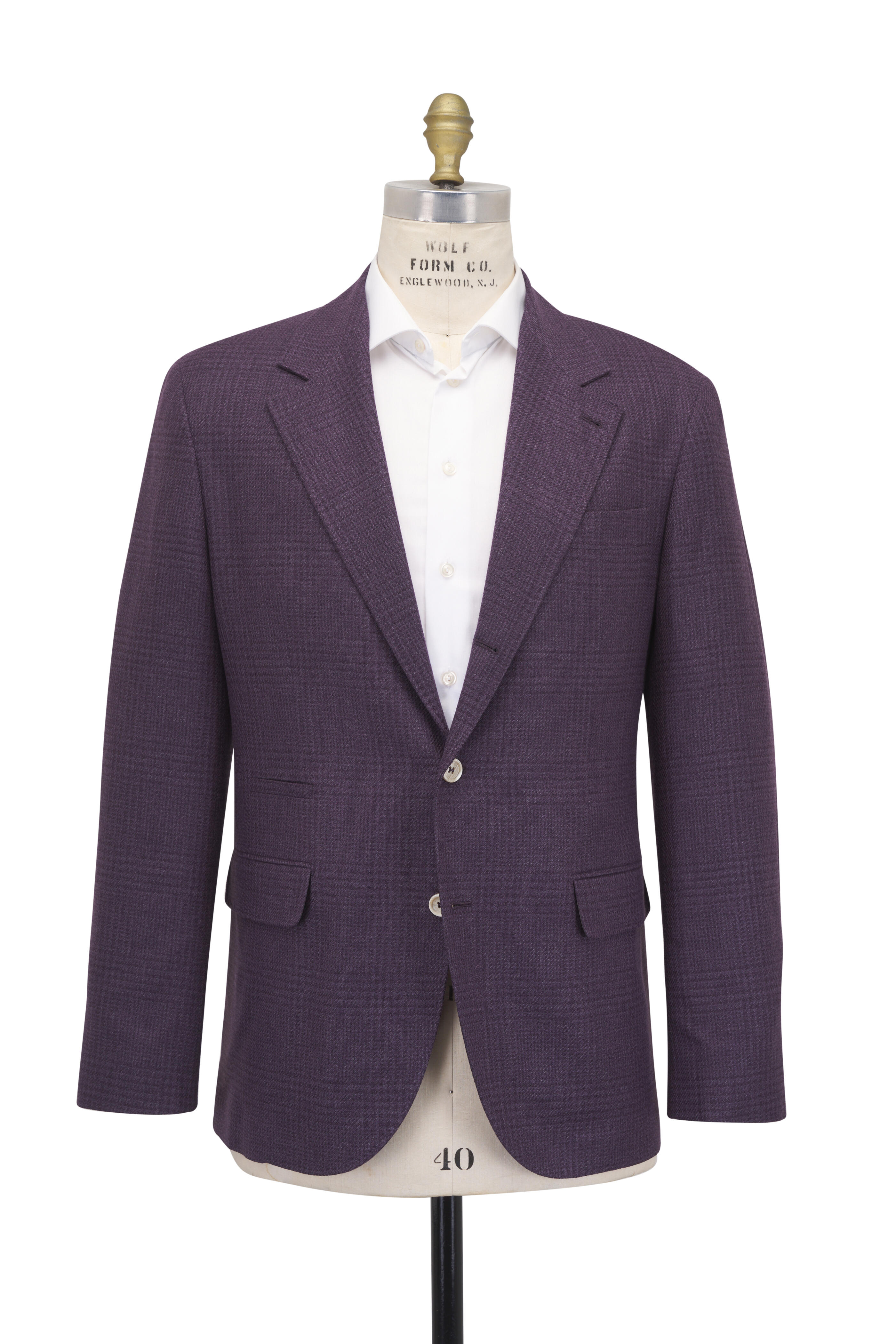 Brunello Cucinelli - Dark Burgundy Wool, Cashmere & Silk Sportcoat