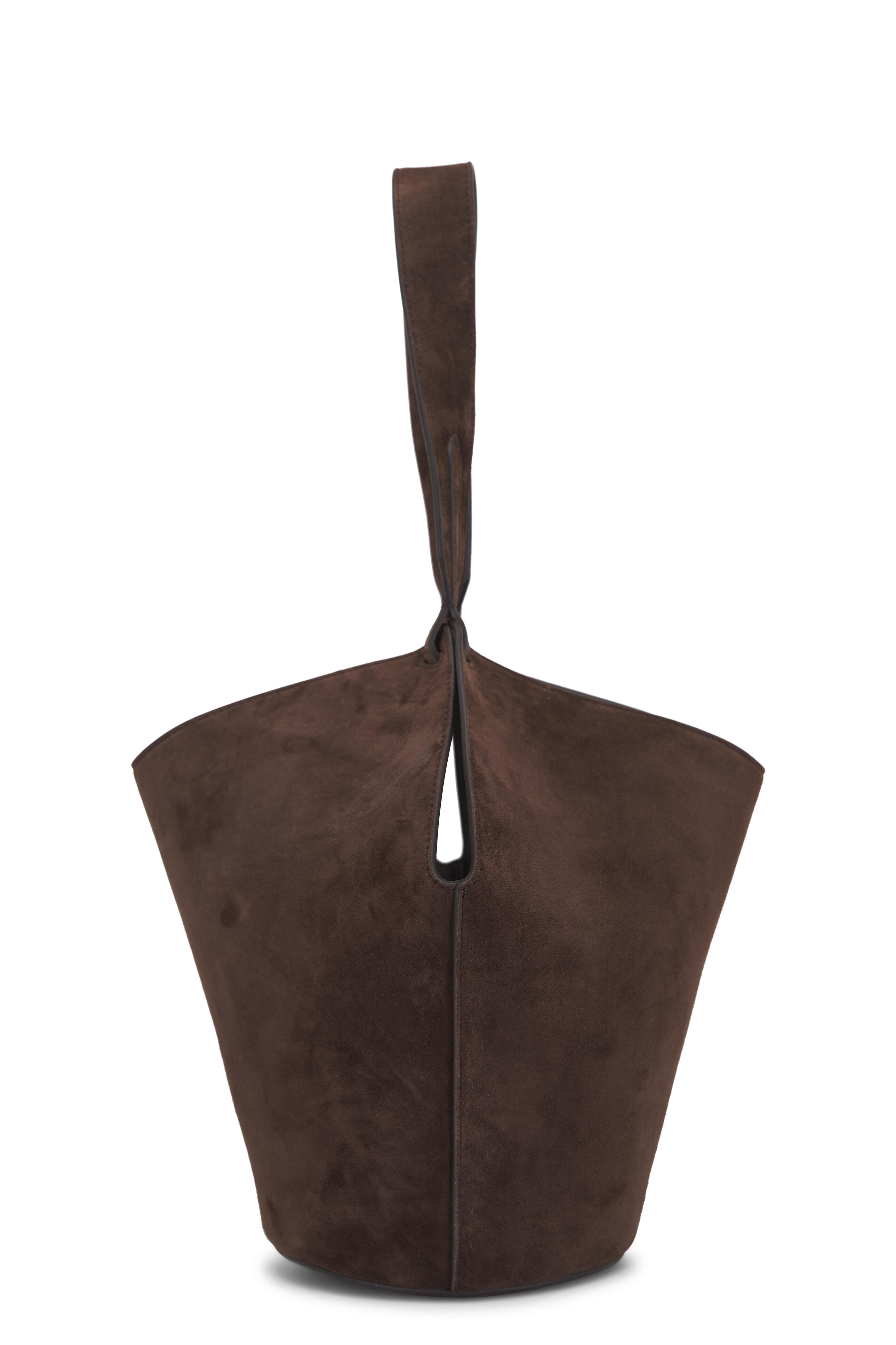 Khaite - Mini Lotus Dark Brown Suede Tote