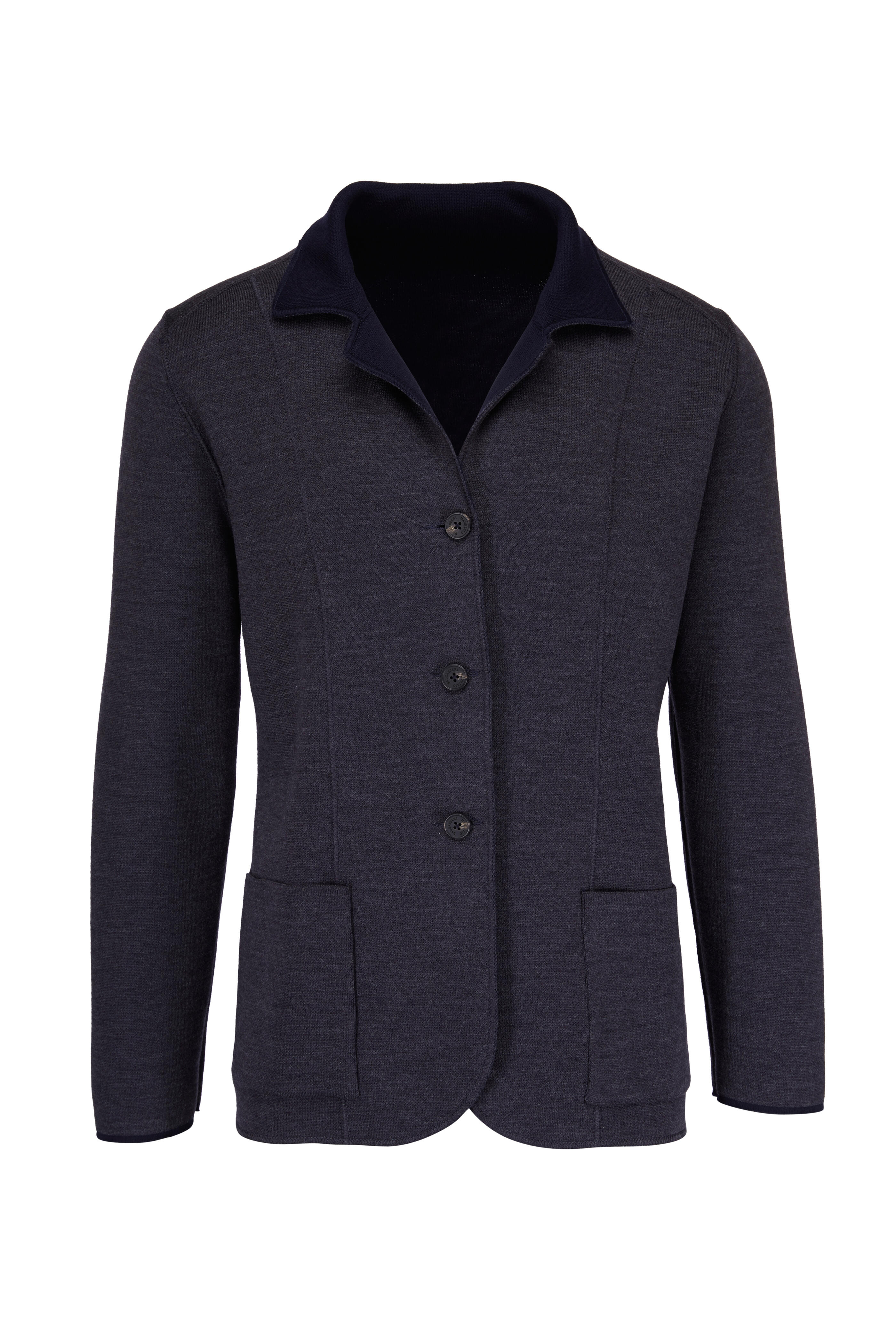 Maurizio Baldassari - Navy & Gray Reversible Jacket