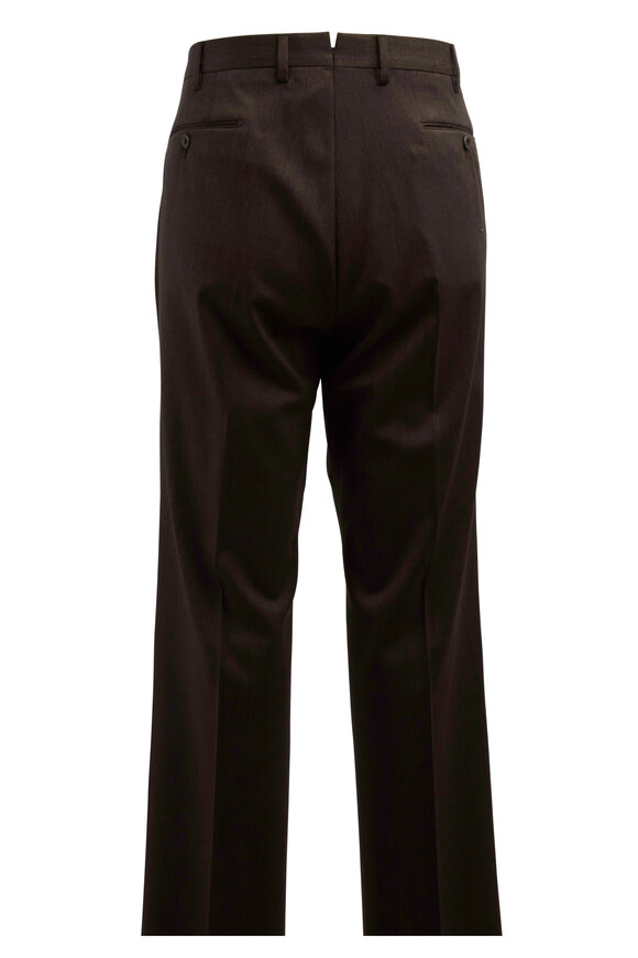 Incotex - Benson Dark Brown Stretch Wool Trousers 