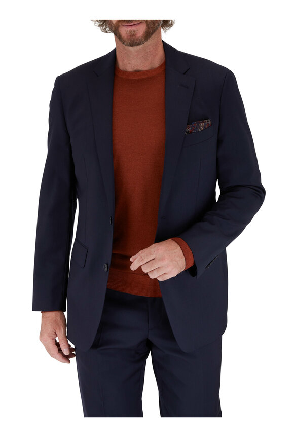 Atelier Munro - Solid Navy Stretch Wool Suit