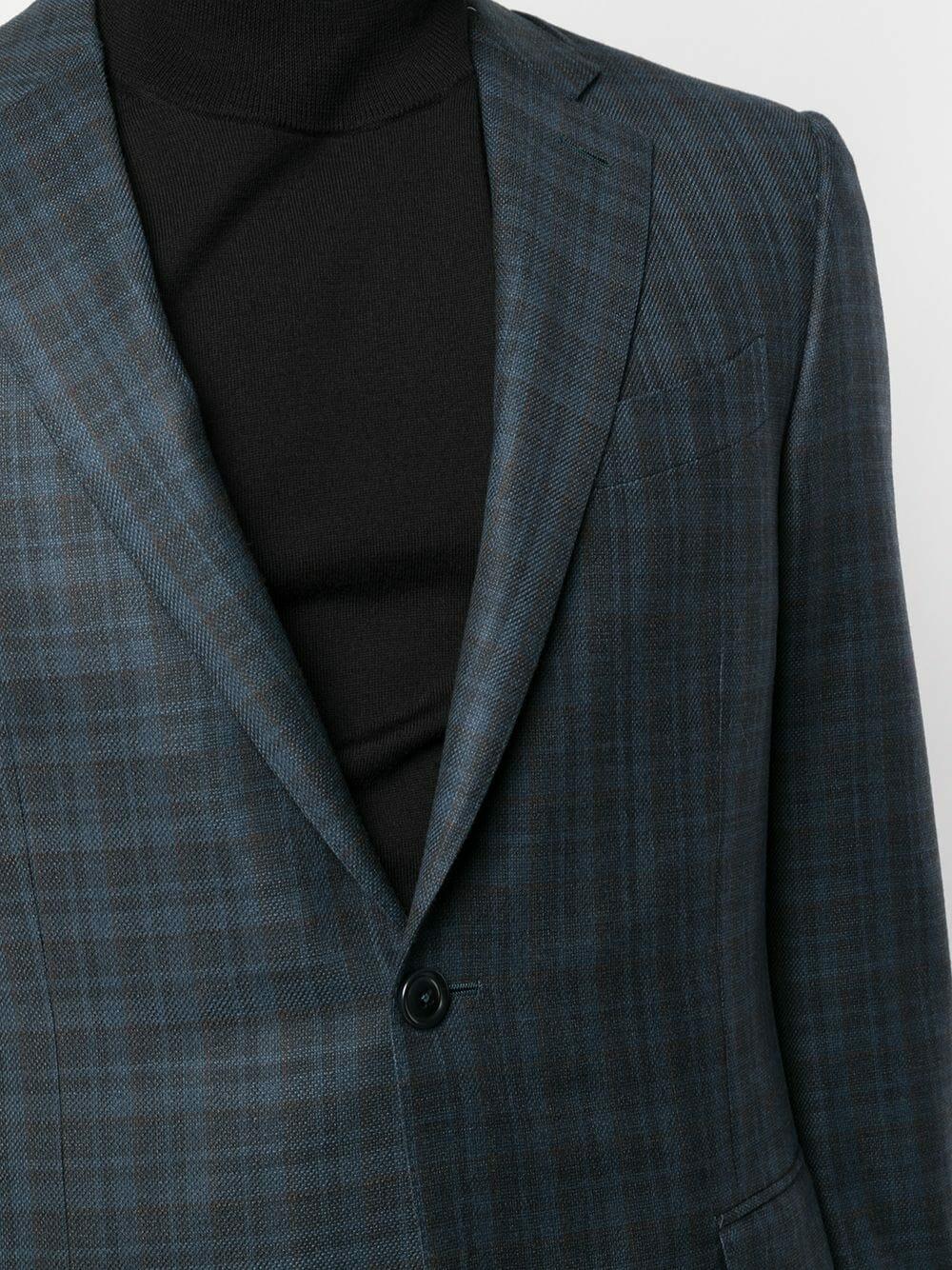 Zegna - Teal & Brown Glencheck Wool Sportcoat