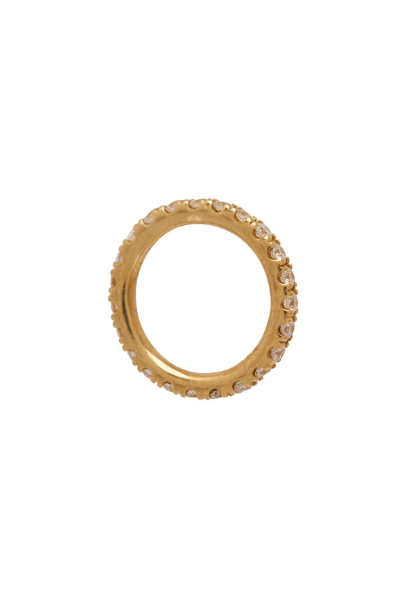 Tina Negri - Yellow Gold & Diamond Jump Ring