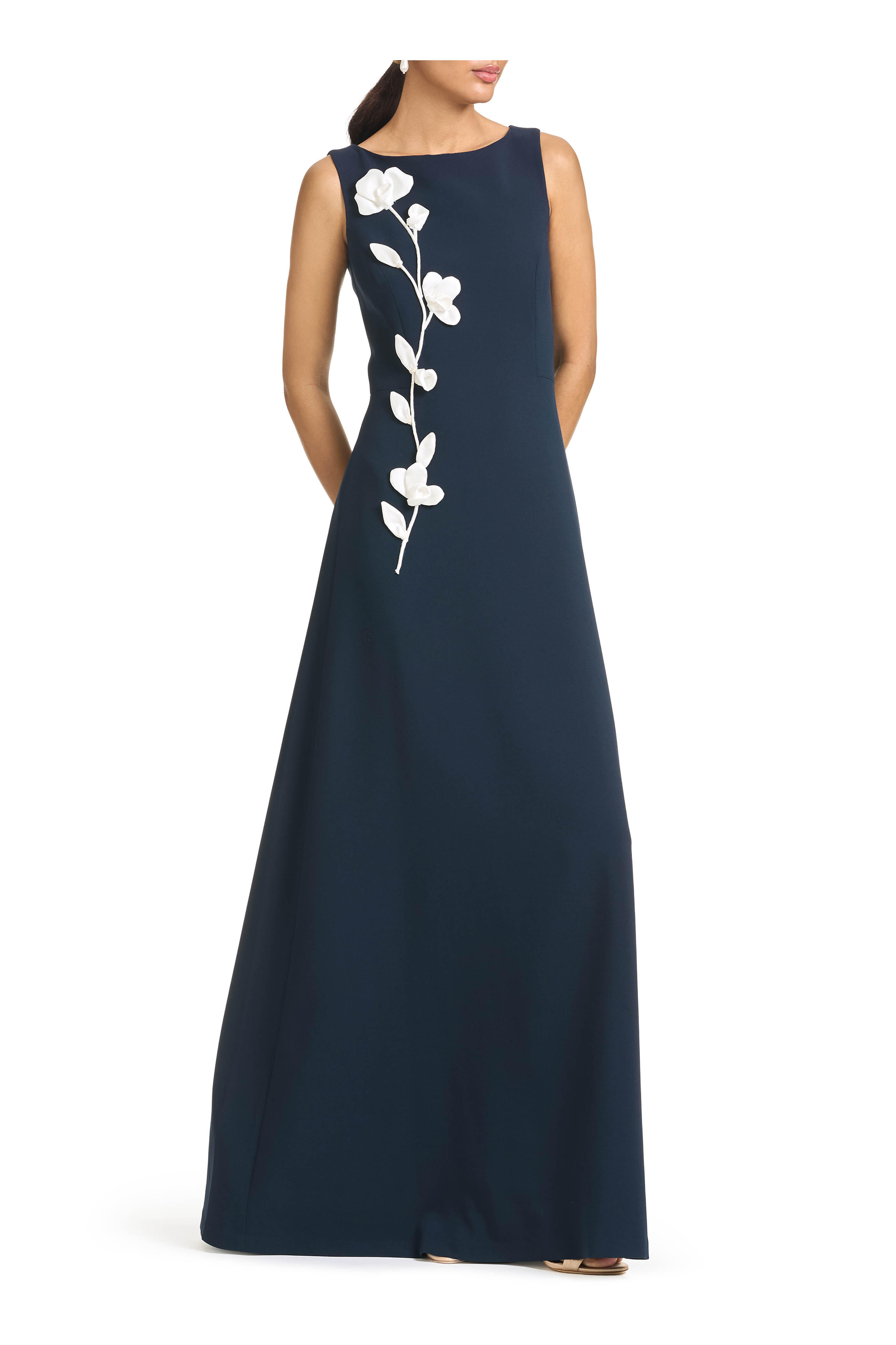 Sachin + Babi - Denee Midnight Embroidered Gown