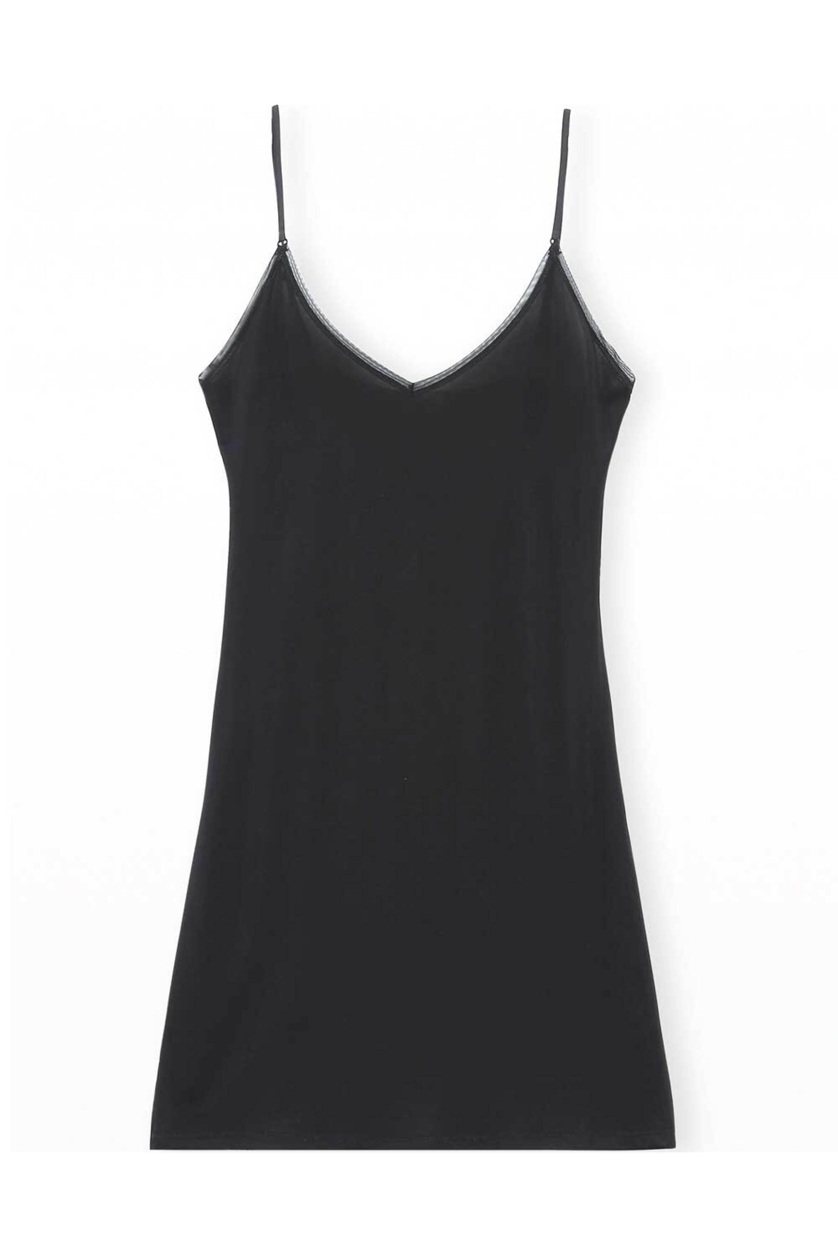 Ganni - Black Underwear Slip Dress