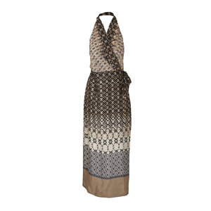 【BRUNELLO CUCINELLI】シュミーズドレス Brunello Cucinelli - Mediterraneo Halter Wrap Silk Maxi Dress