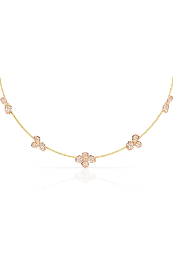 Paul Morelli 18k Rose Gold Diamond Wire Necklace