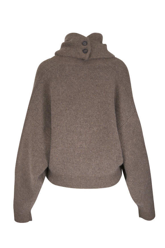 Le Kasha Derios Olive Organic Cashmere Cardigan - view 3